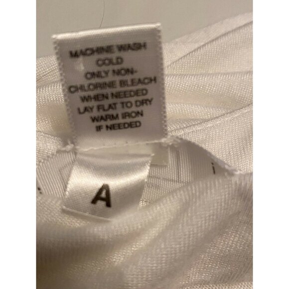 Ann Taylor Loft White Modal Sleeveless Pleated Tank Top M - Picture 4 of 4